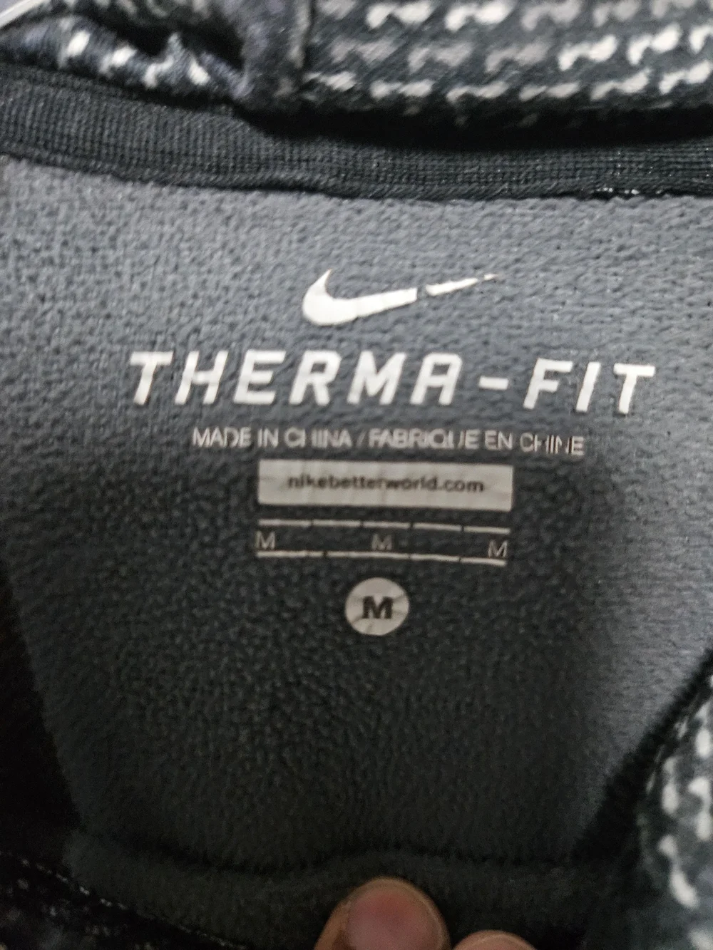 Nike Women's Dark Gray & Black Hoodie with Pink Trim